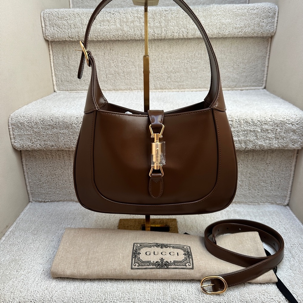 Gucci Brown Leather Jackie 1961 BRAND NEW!!